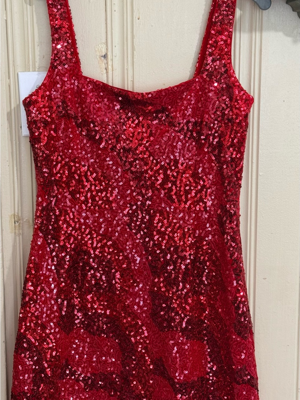 Gianni Bini Red Sequin Camisole Tank Top
